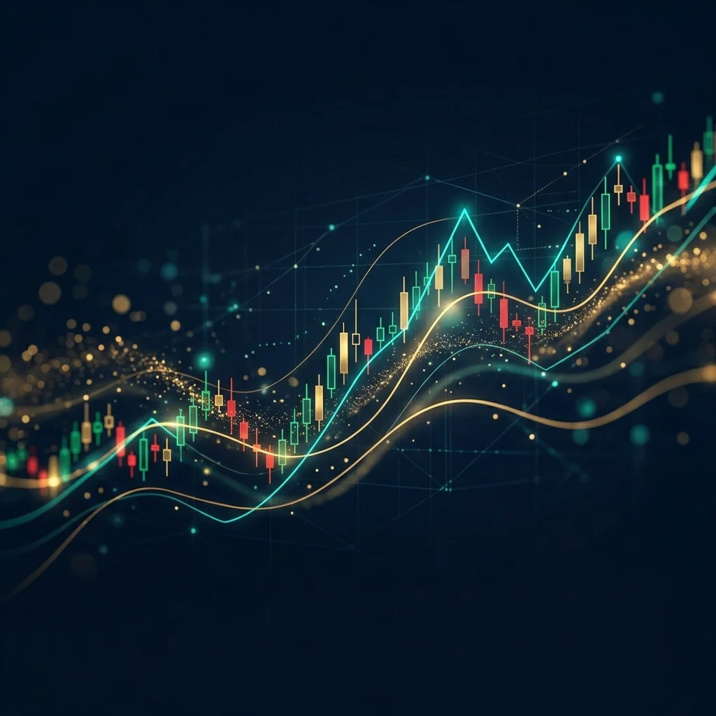 Financial trading charts and market data visualization